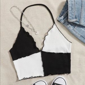 Colorblock Halter Top